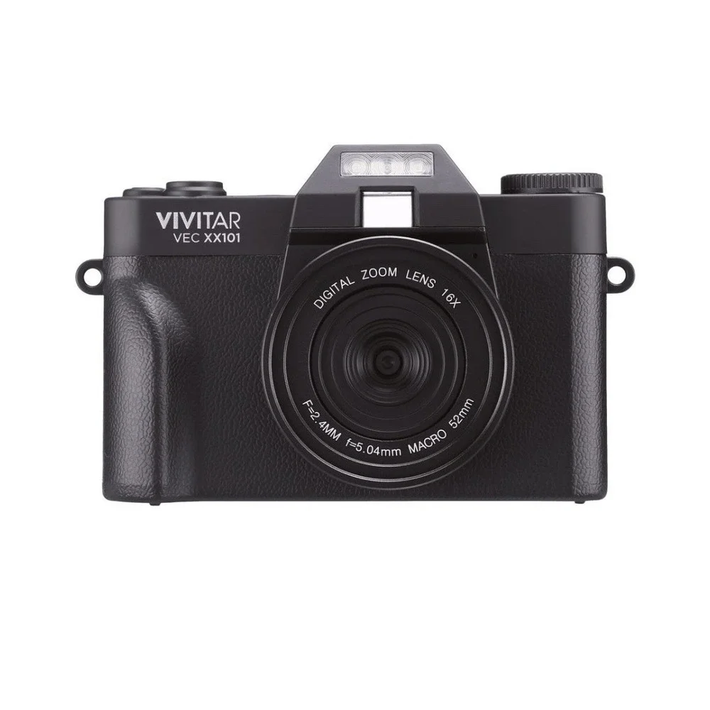 Vivitar 4X3 Display 20MP 4K Digital 16x Zoom Flip Out Screen Macro Lens SD Card